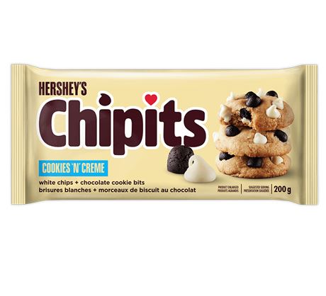 4 PACK Hershey's Chipits Cookies & Creme 200 g