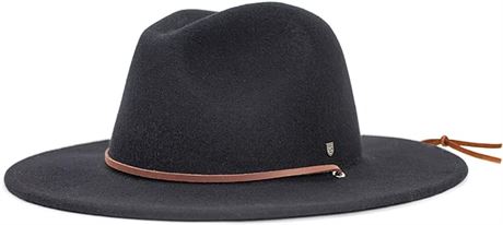 LRG - Brixton mens Field Wide Brim Felt Hat Fedora, Black