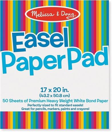 Melissa & Doug Art Essentials Easel Pad (43 x 51 cm) With 50 Sheets of White