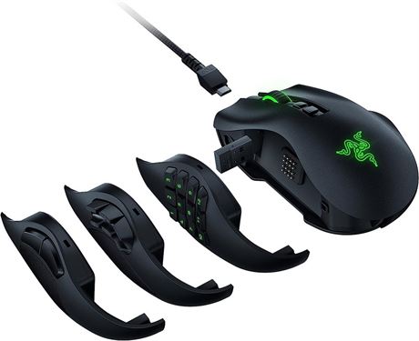 Razer Naga Pro Wireless Gaming Mouse with Interchangeable Side Plates