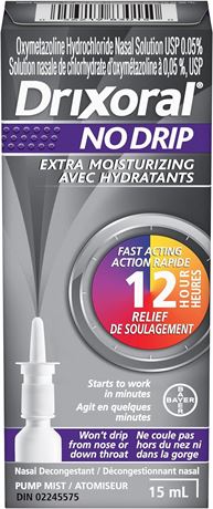 Drixoral No Drip Extra Moisture Spray, 15 ml