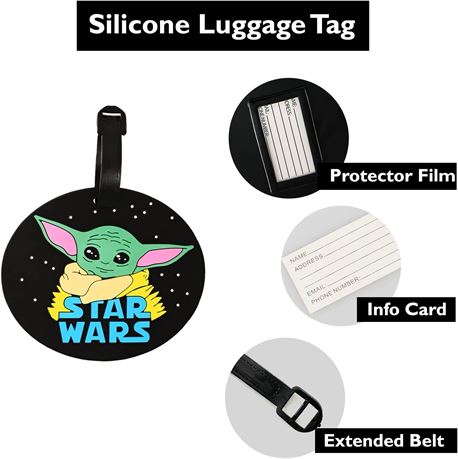 Star Wars The Mandalorian Grogu PVC Luggage Tag