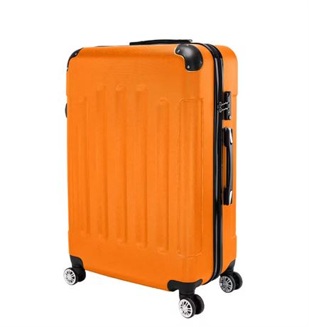24 inch Hardside Luggage in Orange - TSA Compliant