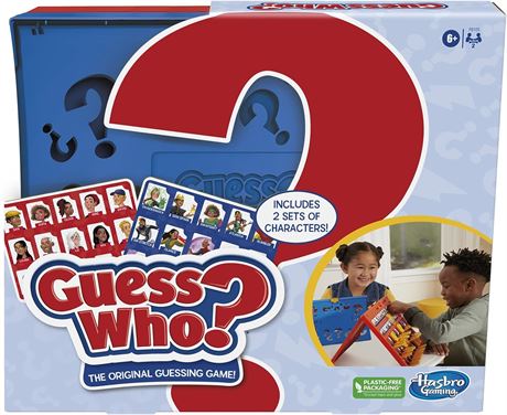 Guess Who? Original, Easy to Load Frame, Double-Sided Character Sheet, 2 Player
