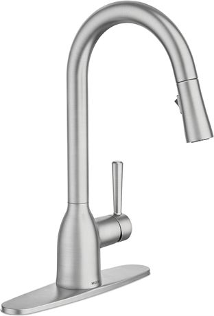 Moen 87233SRS Adler One-Handle High Arc Pulldown Kitchen Faucet with Power Clean