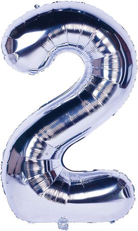 40 Inch Silver Large Numbers 0-9 Birthday Anniversary Event Party Decorations