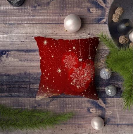 43x43 cm snowflake Christmas ball cushion