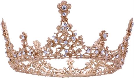 Frcolor Vintage Baroque Tiara Queen Princess Crown Wedding Headbands Crystal