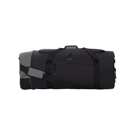 Travelers Club 32" Collapsible Rolling Duffel - Black w/ Gray
