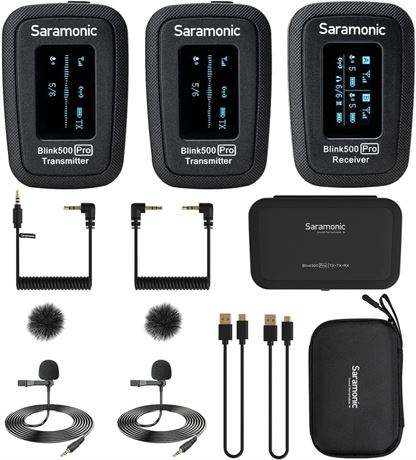 Saramonic Advanced 2.4 GHz 2-Person Wireless Clip-On Microphone System