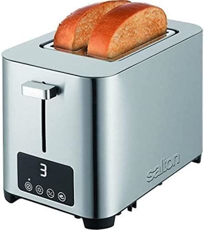 Salton 2 Slice Toaster - Extra Wide Slot Toaster For Toast, Waffles and Bagels