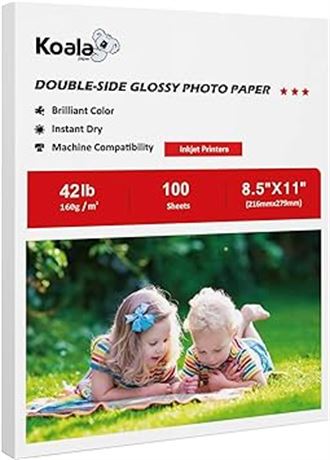 Koala Brochure Paper Double Side Glossy for Printing Photo 8.5X11,100 Sheets