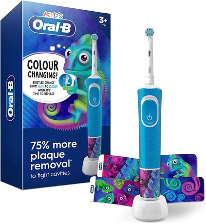 Oral-B Kids Colour Changing Electric Toothbrush, Rechargeable Power Toothbrush
