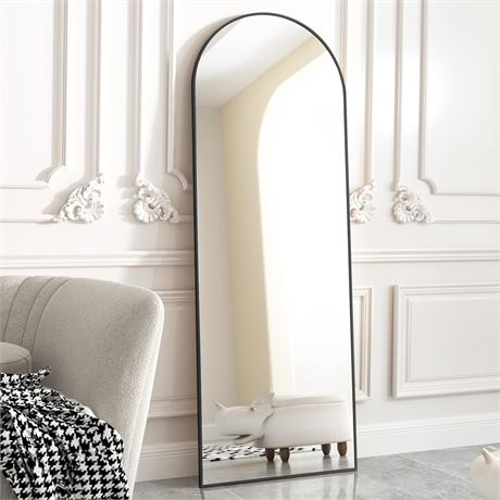 HARRITPURE 64"x21" Arched Full Length Mirror Free Standing Leaning Mirror