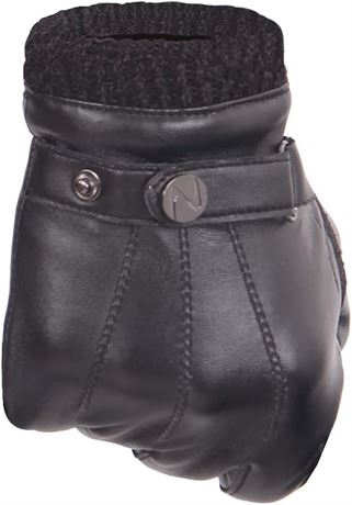 Touchscreen PU Leather Glove Men - Christmas Warm Winter Driving/Fleece Lining