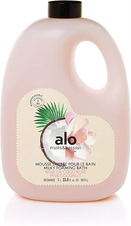 1L, Alo Fruits & Passion Milky Foaming Bath Refill - Pink Coconut