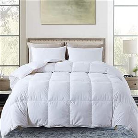 Decroom 100% Cotton Quilted Down Comforter-