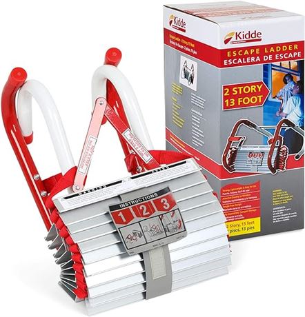 Kidde 468193 Kl-2S Two-Story Fire Escape Ladder with Anti-Slip Rungs, 13-Foot