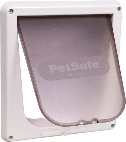 SMALL - PetSafe Interior 4-Way Locking Cat Door, White, For Pets Up to 7 kg