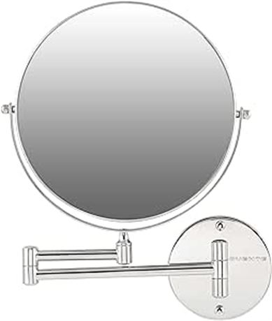 OVENTE 9" Wall Mounted Makeup Mirror - 1X/ 10X Magnification