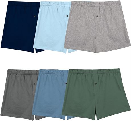 XL - Fruit of the Loom Mens Tag-Free Boxer Shorts (Knit & Woven)