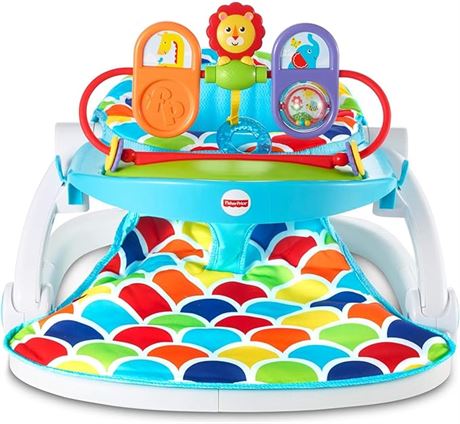 Fisher-Price Portable Baby Chair, Deluxe Sit-Me-Up Floor Seat,Happy Hills