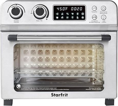 Starfrit Air Fryer Convection Oven - XL for 12" Pizza - Baking Pan & Air Fryer