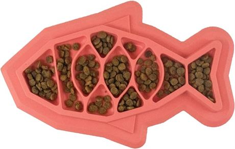 Petstages Fishie Fun Feed Mat - Slow Feeder Cat Bowl