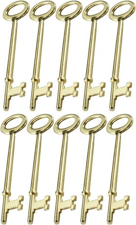 Lucky Line Skeleton Key Warded Locks & Antique Doors, 10 Pack, Notch Tip (87110)