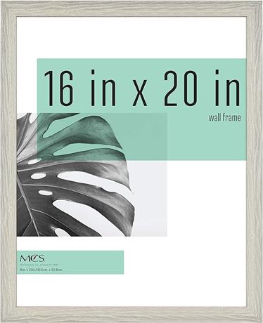 MCS Industries Inc 63730 16x20 Inch Studio Gallery, Gray Woodgrain Frames, 16x20