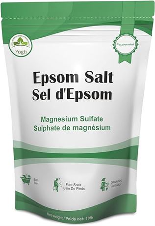 Yogti Peppermint Epsom Salt, 10 pound