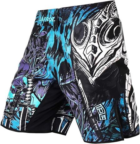 SMALL - LAFROI Mens MMA Cross Training Boxing Shorts Trunks Fight Wear