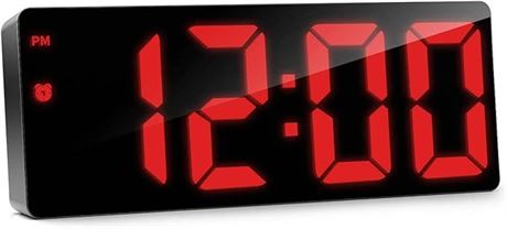 Flysocks Digital Alarm Clock, [Upgrade] Bedside Non Ticking Alarm Clocks with US