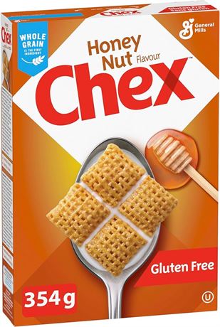 345g CHEX Gluten Free Honey Nut Flavour Cereal Box