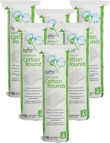 For Pro Premium Cotton Rounds, 2.25 Inch, 600 Count