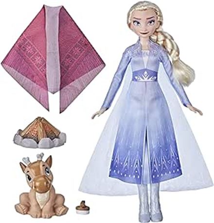 Disney's Frozen 2 Elsa's Campfire Friend, Elsa Doll with Dress and Long Blonde