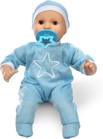 Melissa & Doug Mine to Love Jordan 12” Light Skin-Tone Boy Baby Doll with Romper