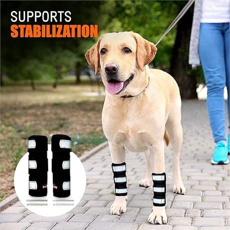 Large X-Large NeoAlly Pair Dog Front Leg Braces with Metal Strips