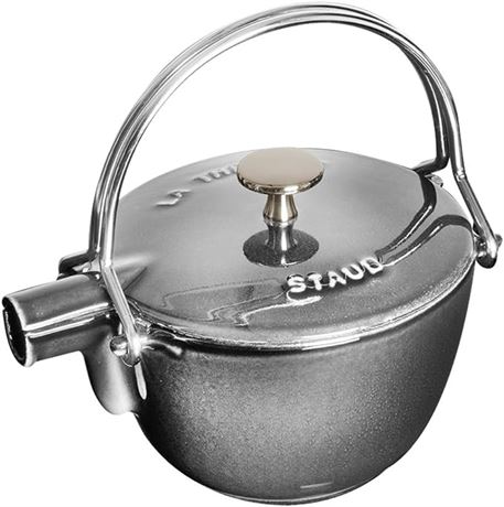STAUB CAST Iron 1.25 L CAST Iron Tea Pot, Graphite-Grey
