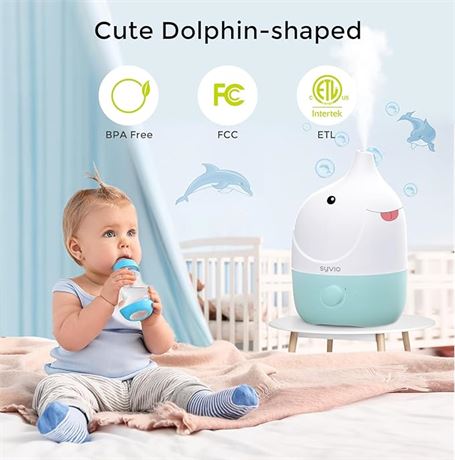 Syvio Humidifiers for Bedroom Baby, Cool Mist Humid