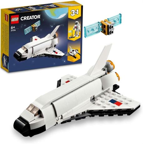 LEGO Creator 31134 3-in-1 Spaceshuttle Toy for Astronaut to Spaceship
