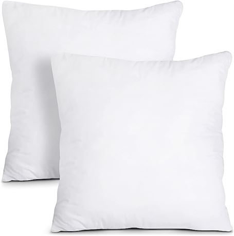 Utopia Bedding Throw Pillows (Pack of 2, White) - 20 x 20 Inches