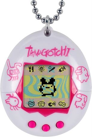 TAMAGOTCHI Electronic Game, White/Pink