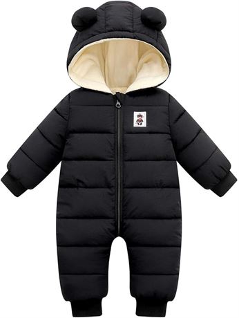 0-6 Months Baby Girls Boys Warm Snowsuit Jumpsuit Down Coat Romper Padded Onesie