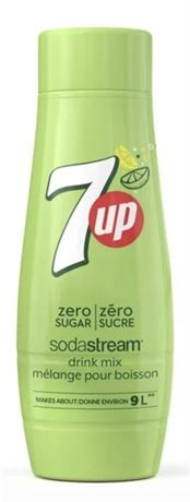440 ml, 7up Zero Sugar Flavour for SodaStream, makes 9 liters