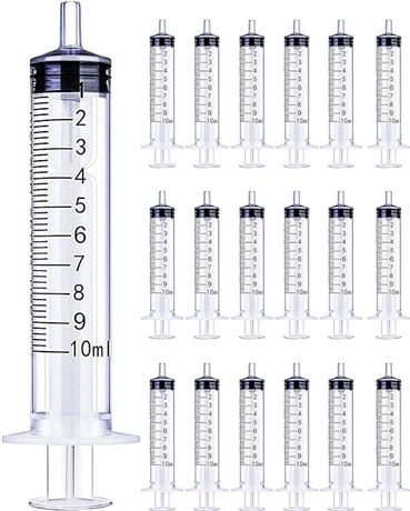 HaBeuniver 10ml Luer Slip Syringe with Measurement - 30 Pack - Bulk package