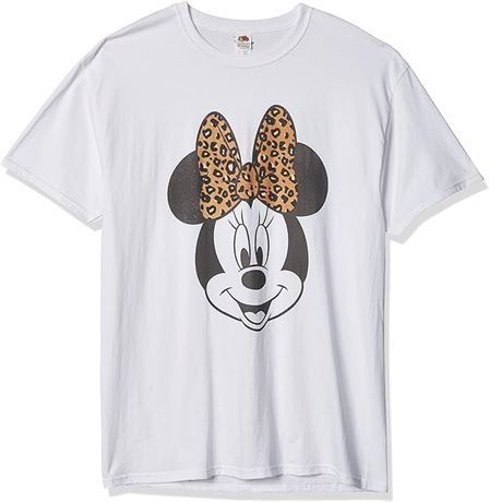 LRG - Disney Mens Characters Modern Minnie Face Leopard T-Shirt