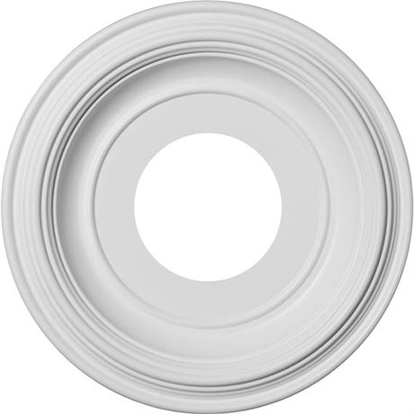 10"OD x 3 1/2"ID x 1 1/8"P Traditional Thermoformed PVC Ceiling Medallion