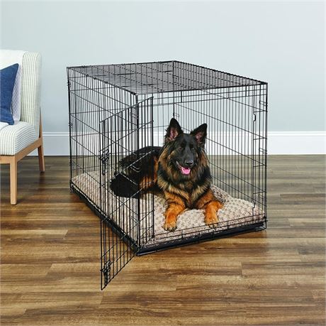 48" New World Pet Products Folding Metal Dog Crate; Single Door