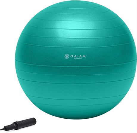 Gaiam Total Body Balance Ball Kit - Includes 65cm Anti-Burst Stability Exercise
